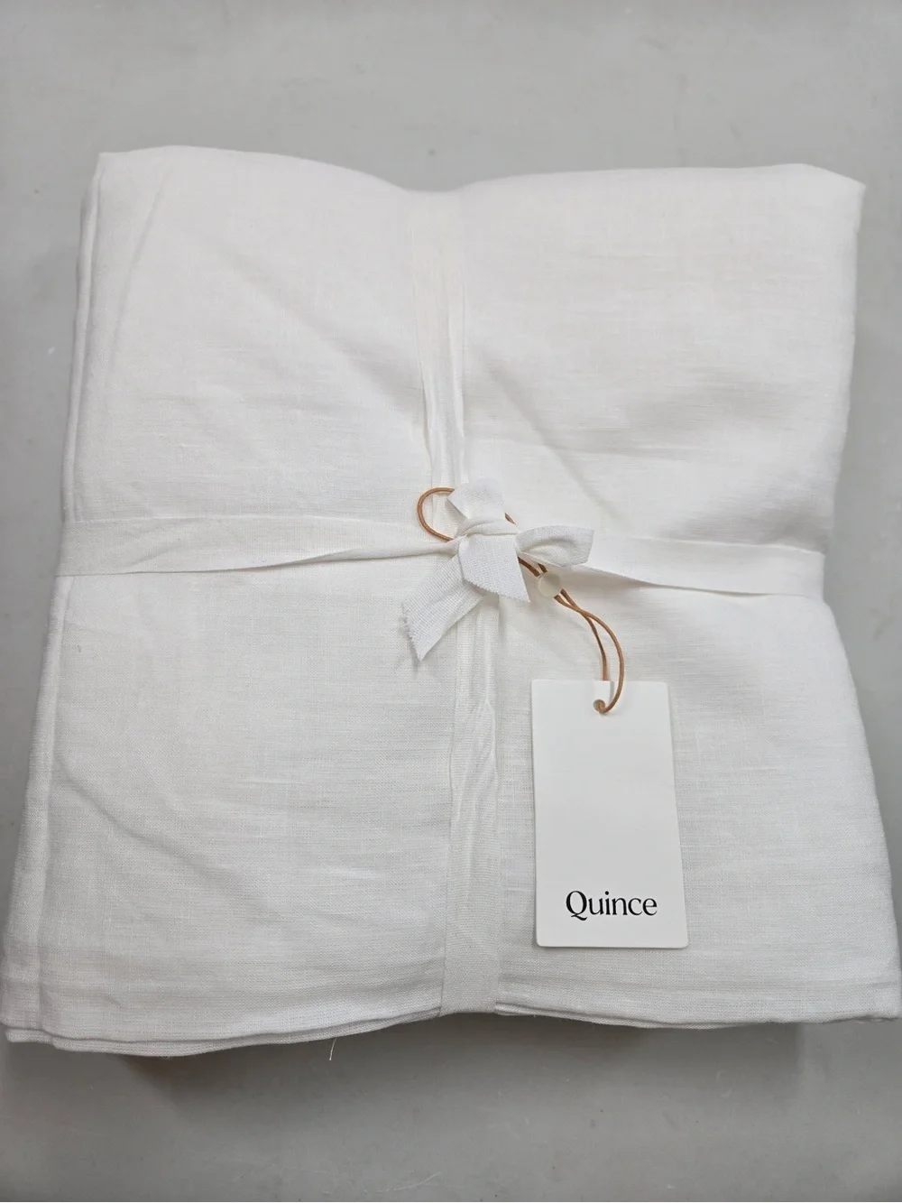 NWT QUINCE Set Of 2 48x96 European Linen Curtains White 0423